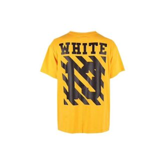 Unisex SS21 Co Virgil Ablo Ow T-skjorte Gul