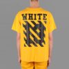 Unisex SS21 Co Virgil Ablo Ow T-skjorte Gul
