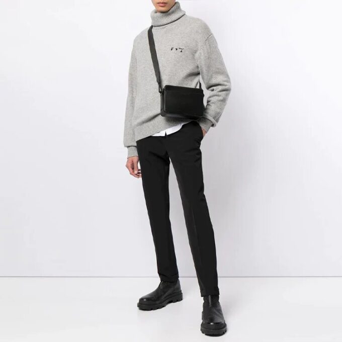 Unisex SS21-genser med brodert logo, grå