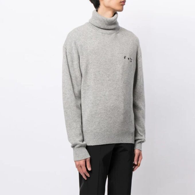 Unisex SS21-genser med brodert logo, grå
