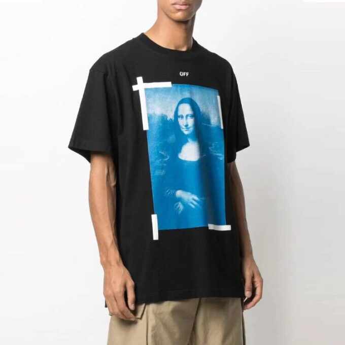 Unisex SS21 Mona Lisa-trykk Svart