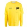 Unisex SS21 trykt logo-genser gul