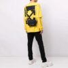Unisex SS21 trykt logo-genser gul