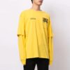 Unisex SS21 trykt logo-genser gul