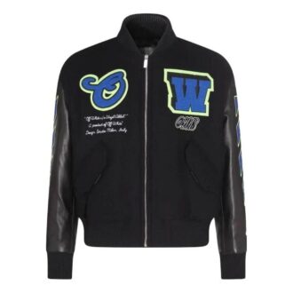 Varsity-jakke med logo-patch