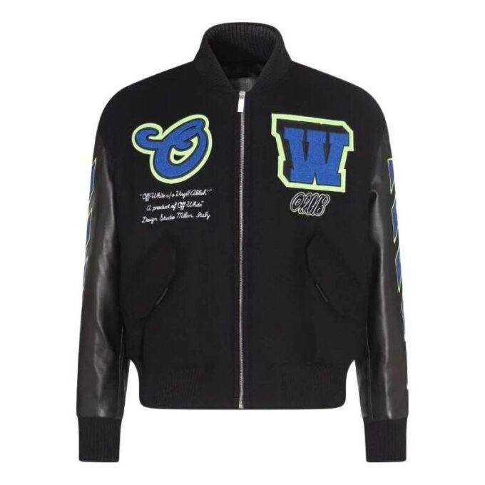 Varsity-jakke med logo-patch