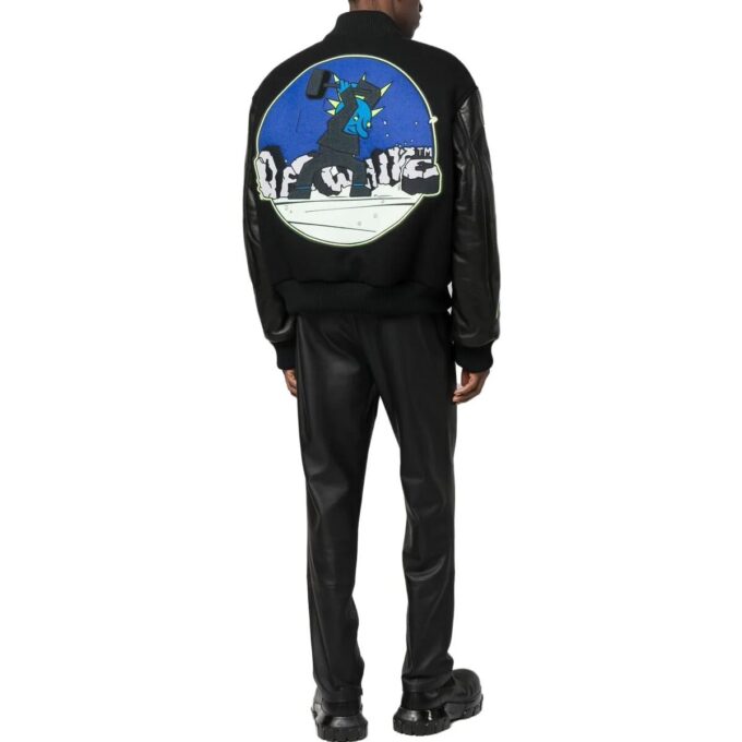 Varsity-jakke med logo-patch