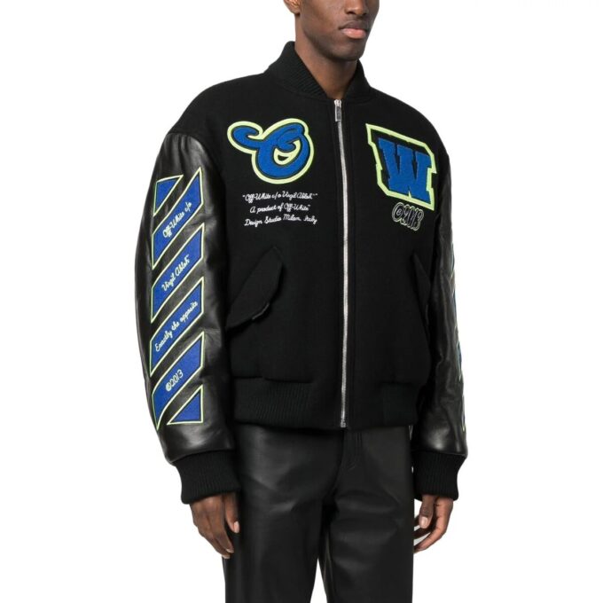 Varsity-jakke med logo-patch