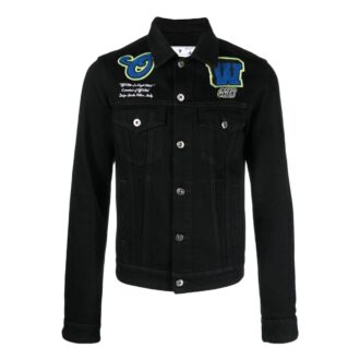 Varsity Patch Denim Jacket &laquo;Black Blue&raquo;