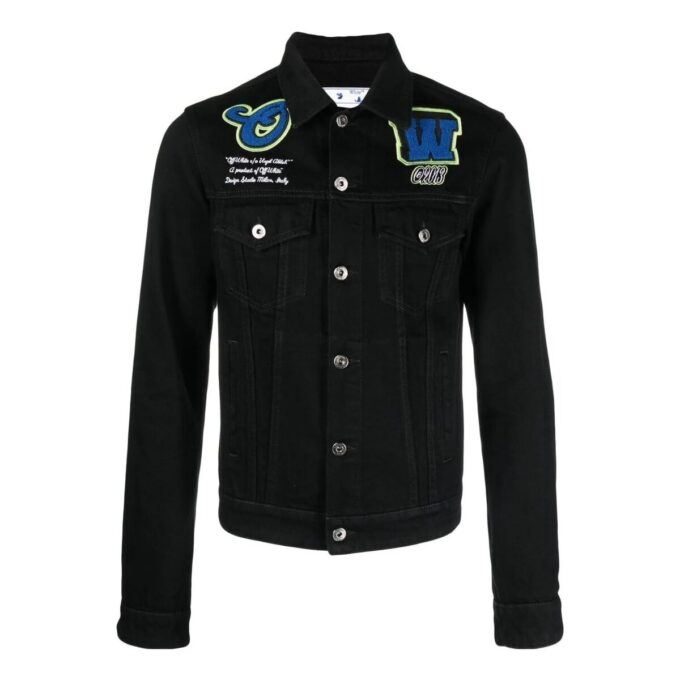 Varsity Patch Denim Jacket &laquo;Black Blue&raquo;