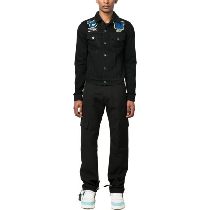 Varsity Patch Denim Jacket &laquo;Black Blue&raquo;