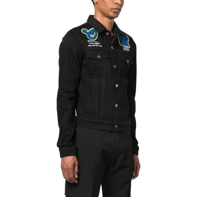 Varsity Patch Denim Jacket &laquo;Black Blue&raquo;