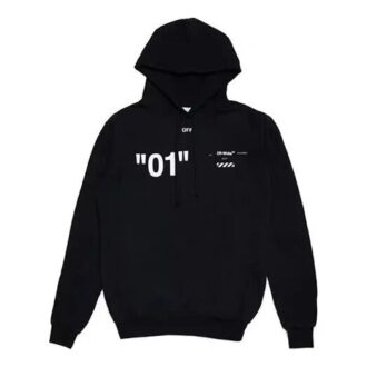Virgil Abloh 01 Dingonal Alfabetisk og numerisk trykk, løs versjon, svart