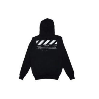Virgil Abloh 01 Dingonal Alfabetisk og numerisk trykk, løs versjon, svart