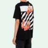 Virgil Abloh svart Diag Fire kortærmet Shorts
