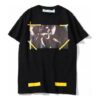 Virgil Abloh-trykk, kort ermet, svart