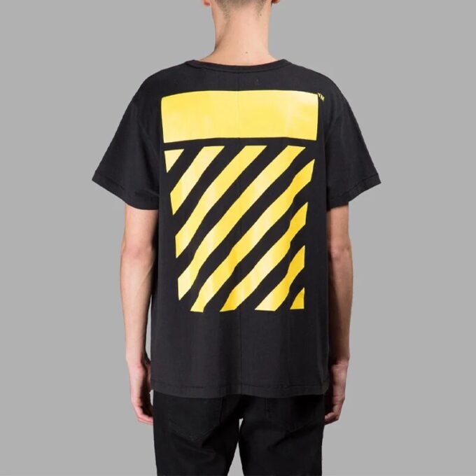 Virgil Abloh-trykk, kort ermet, svart