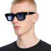 Virgil L solbriller med lyseblå glass