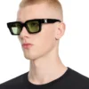 Virgil L solbriller med lysegrønne glass