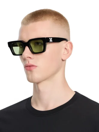 Virgil L solbriller med lysegrønne glass