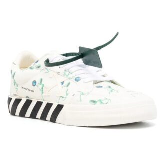Vulc Low Canvas Alien Logo Applique «Hvit Grønn Svart»