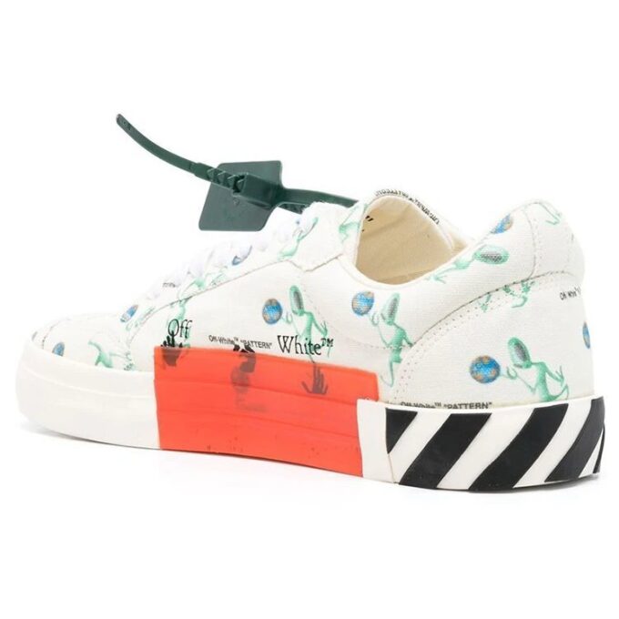 Vulc Low Canvas Alien Logo Applique «Hvit Grønn Svart»