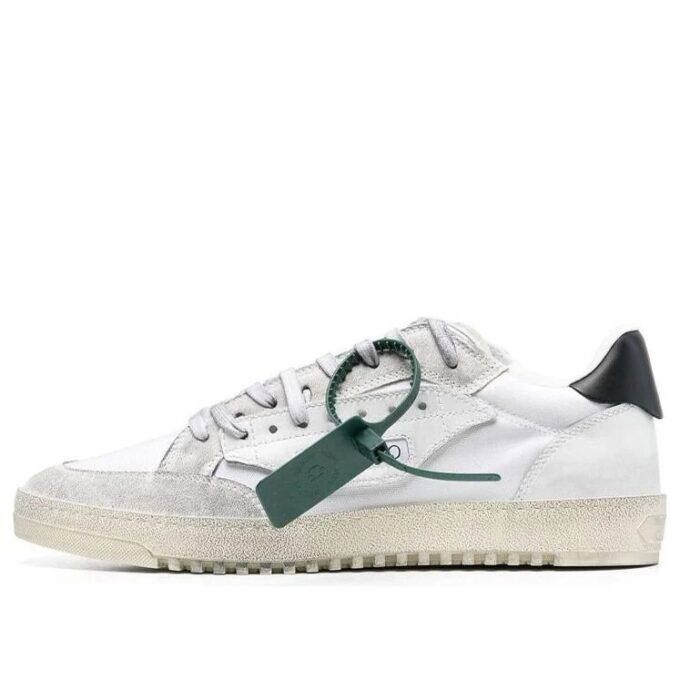 Vulcanized 5.0 lavt sneaker med slitt look «White Black»