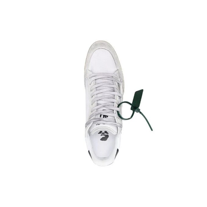 Vulcanized 5.0 lavt sneaker med slitt look «White Black»