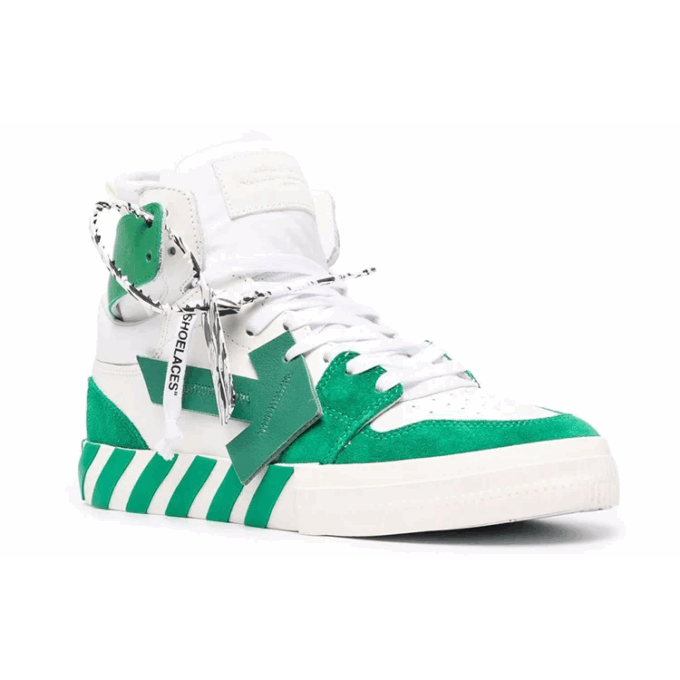 Vulcanized høyhælte sko &laquo;Green White&raquo;