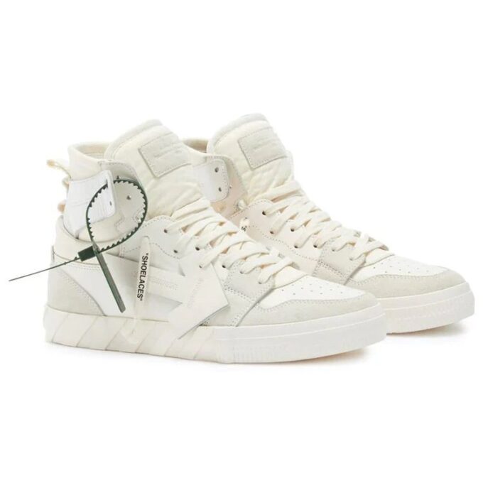 Vulcanized høyhælte «White Green»