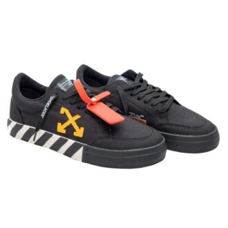 Vulcanized lavt kanvas «Svart Oransje Hvit»