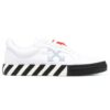 Vulcanized lavt snørte Sneakers «White Black Orange»