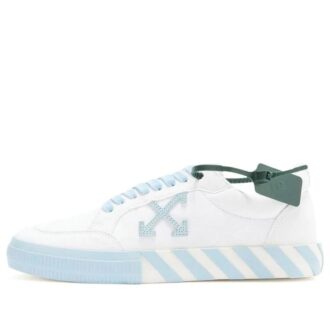 Vulcanized low sneaker «White Blue»