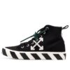 Vulcanized mid-top canvas Sneakers «Black White Green»