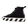 Vulcanized mid-top canvas Sneakers «Black White Green»