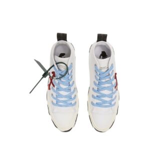 Vulcanized mid-top «White Burgundy Blue Black»