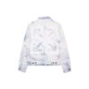 WASHED ARROW PRINT DENIM-jakke for menn, lyseblå og hvit