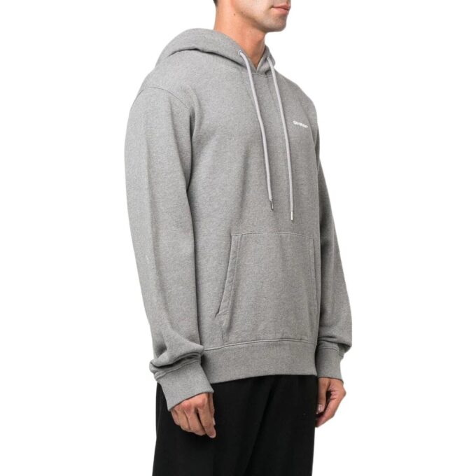Wave Outline Diagonal Slim Hoodie &laquo;Grey Marl&raquo;