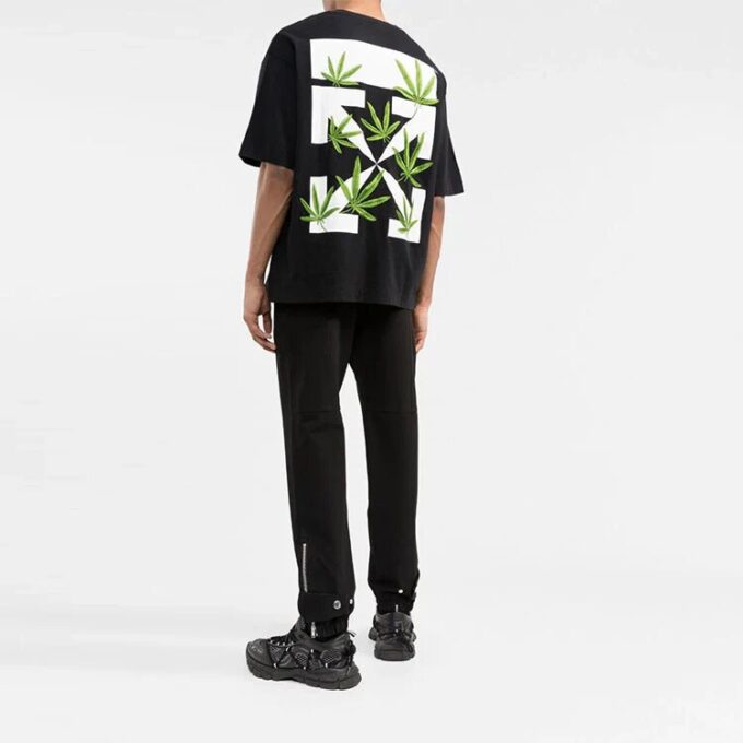 Weed Arrows Oversized T-skjorte «Black Green»