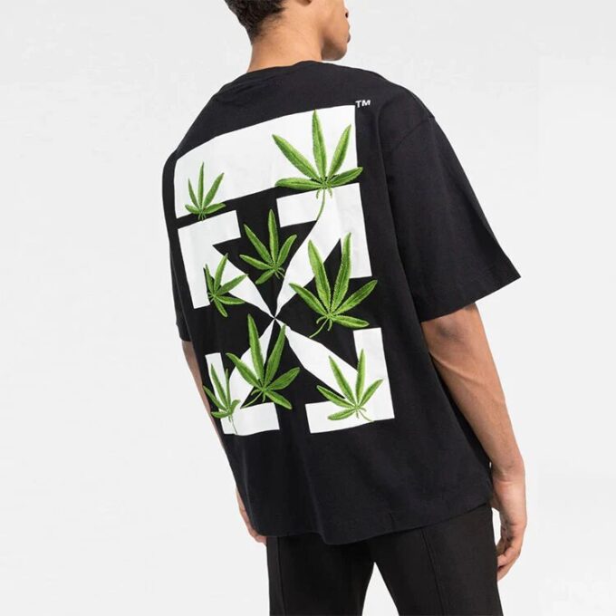 Weed Arrows Oversized T-skjorte «Black Green»
