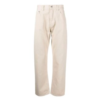 Zip-up-bukser med rette ben «Beige»