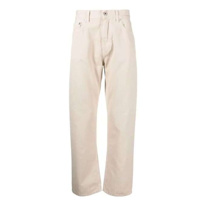 Zip-up-bukser med rette ben «Beige»