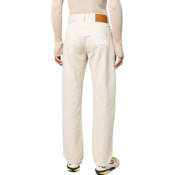 Zip-up-bukser med rette ben «Beige»